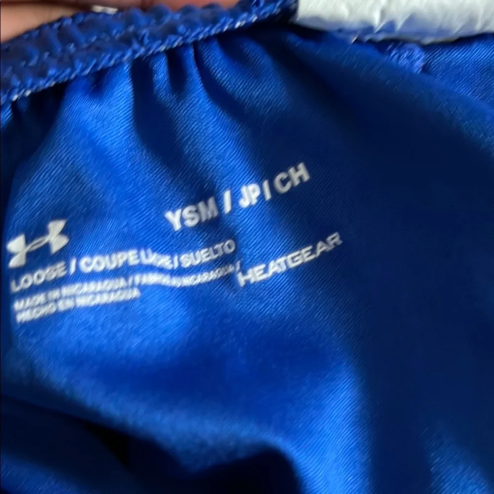 NWOT Under Armour Heat Gear Kids Blue Athletic Shorts